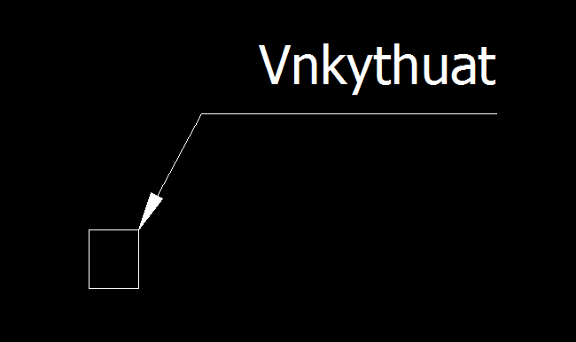 Cách ghi chữ trên mũi tên trong cad - Vnkythuat.com