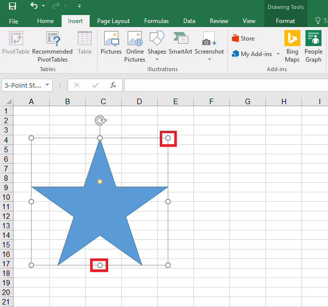 Cách vẽ ngôi sao 5 cánh trong EXCEL - Vnkythuat.com